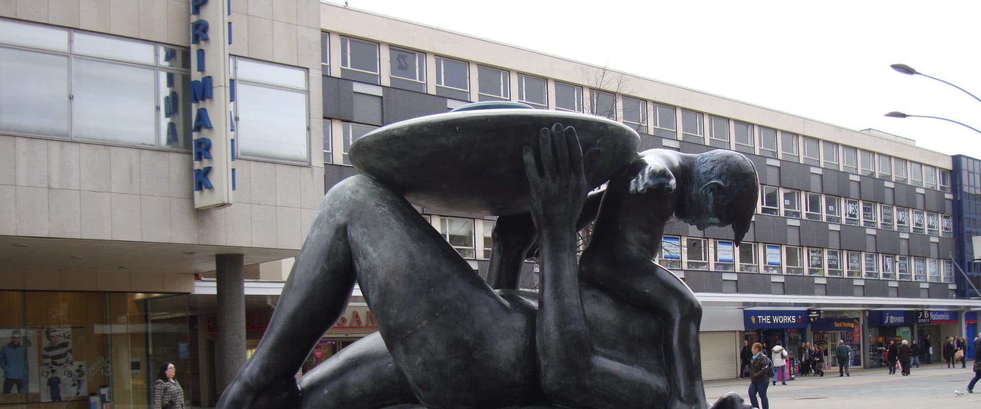 The Grade II-listed Mother and Child statue by Maurice Lambert in Basildon Town Square