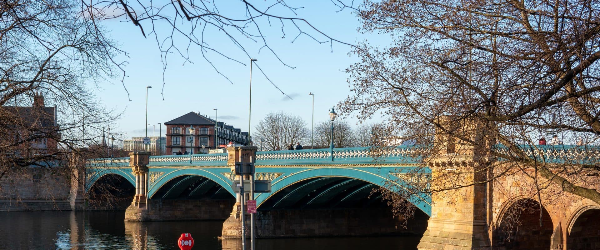 Trent Bridge spanning the River Trent, viewed from the West Bridgford bank