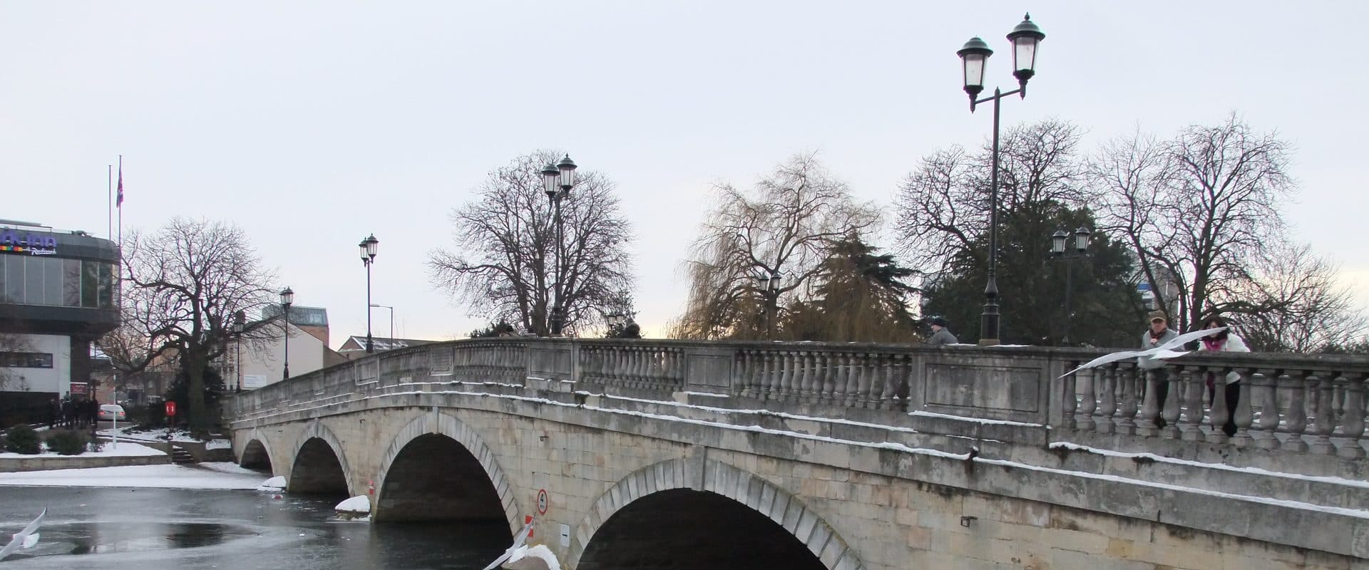 Bedford Town Bridge spanning the River Great Ouse