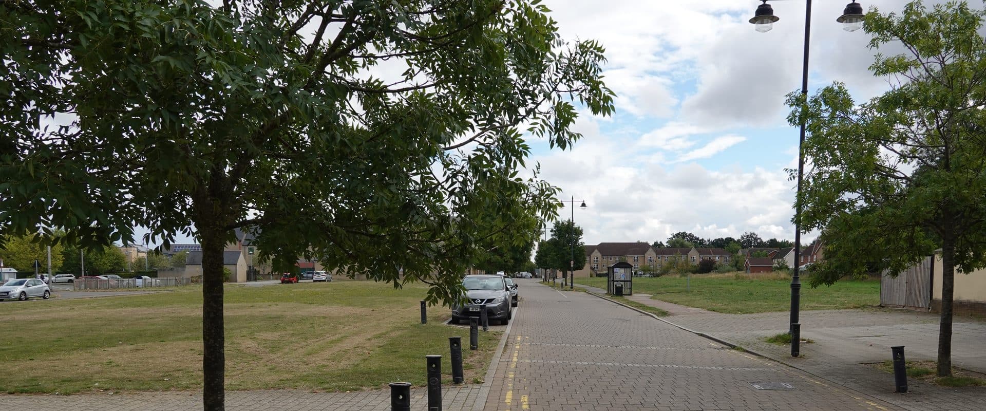 Cambourne High Street in the largest settlement in South Cambridgeshire