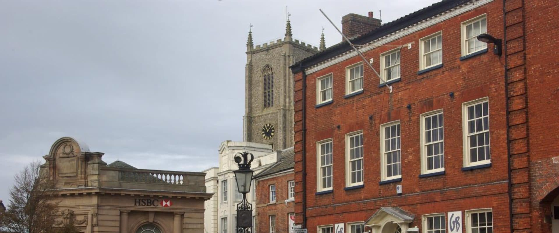 Market Place in Fakenham, the town's historic trading square