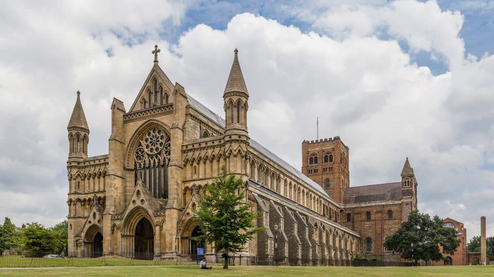 St Albans Cathedral viewed from the west