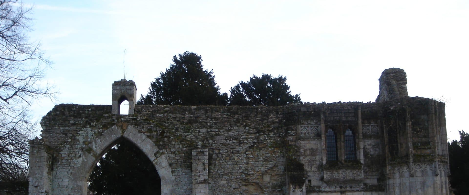 The 15th-century carved gatehouse of Ramsey Abbey, the last surviving remnant of the once-powerful Benedictine monastery