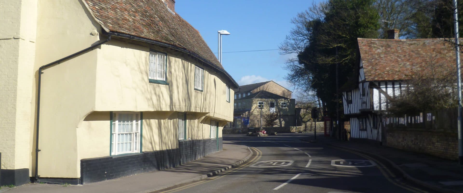 High Street, Sawston, a large village in South Cambridgeshire