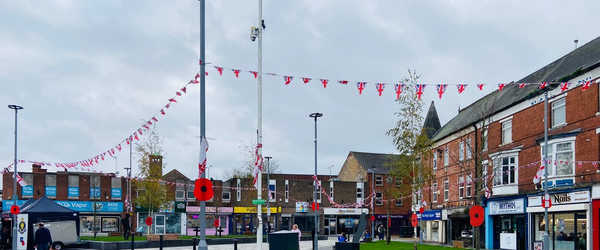 Portland Square, the recently regenerated civic square at the heart of Sutton-in-Ashfield