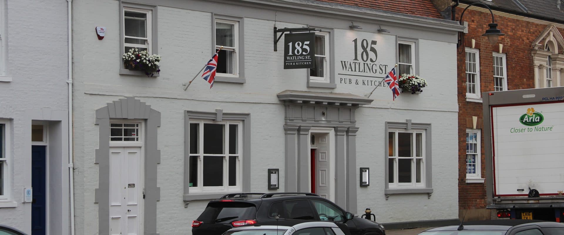 A commercial building on Watling Street in Towcester town centre