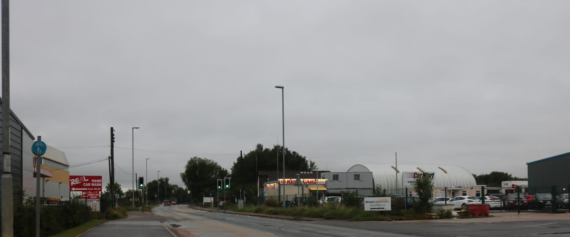 Broadway, a street in the village of Yaxley, Cambridgeshire