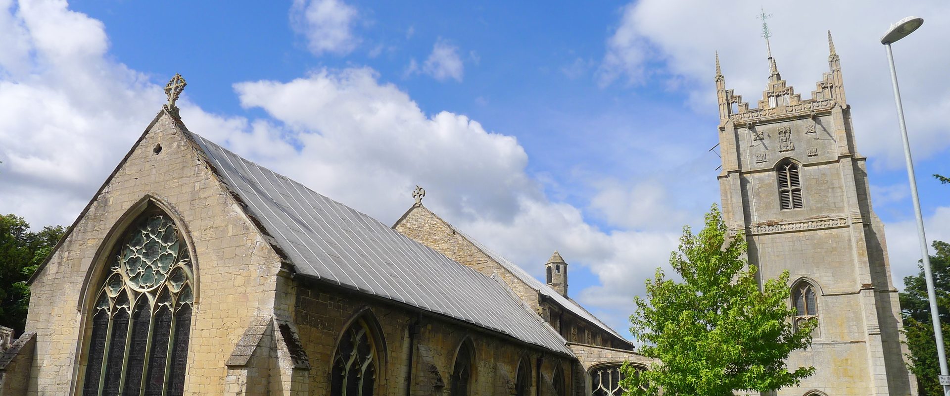 The twin-naved Grade I listed Church of St Peter and St Paul in Wisbech town centre, Cambridgeshire